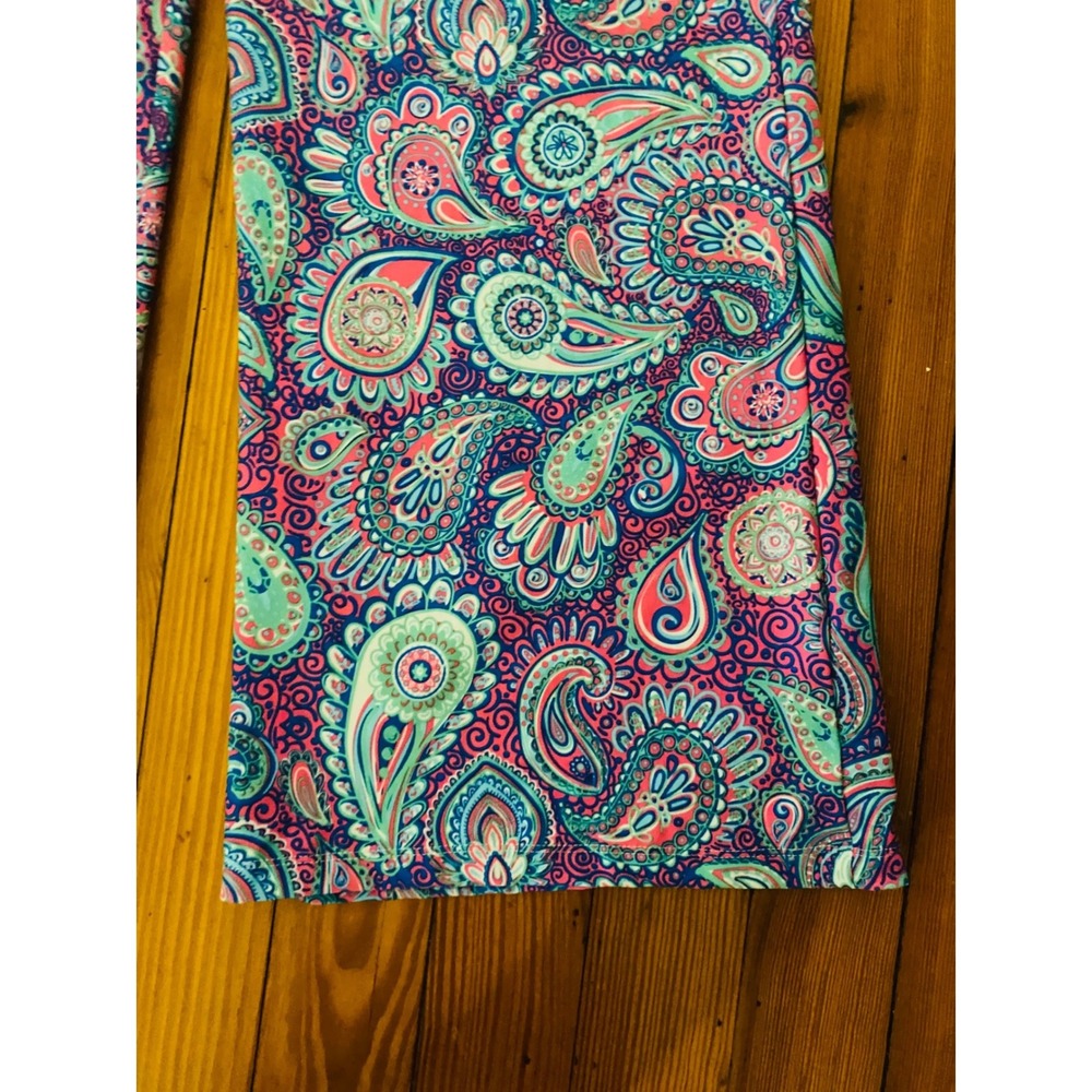 Simply Southern Paisley Wide Leg Palazzo Pants Pink Blue Boho Festival L/XL - Picture 7 of 8